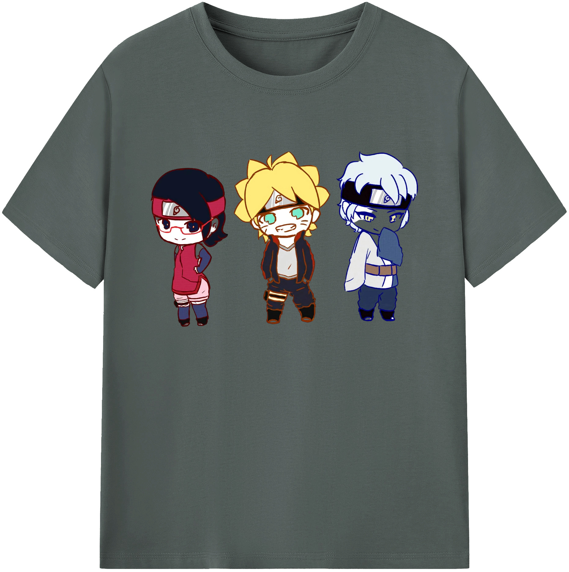 （画像用） NARUTO -ナルト- うずまき ボルト Uzumaki Boruto 綿100％ メンズ半袖Tシャツ｜肌触りやわらか＆通気性